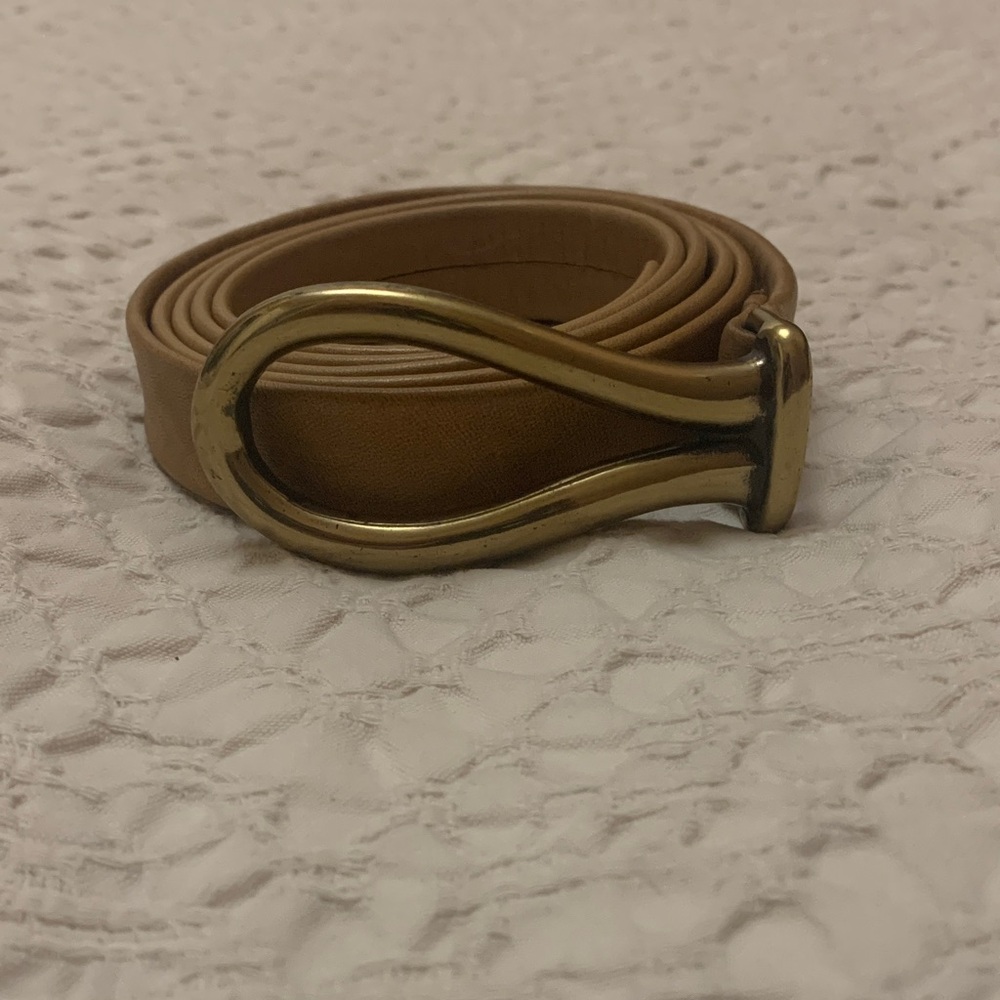 BRAVE Tan O/S Leather Belt with Brass Buckle 🇨🇦